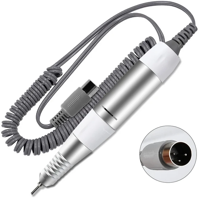 전기 네일 드릴 펜 핸들 파일 폴란드어 그라인드 머신 핸드 피스 매니큐어 페디큐어 도구 DC & 3 핀 플러그, 02 L221