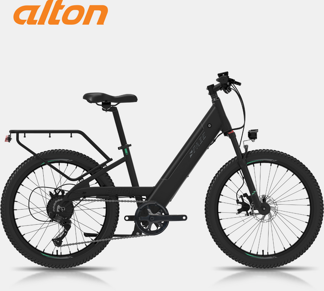 2025 알톤 전기자전거 스페이드 27.5 48V 500W 15Ah 삼성셀 27.5인치 시마노 8단 유압디스크, 매트블랙, 알루미늄