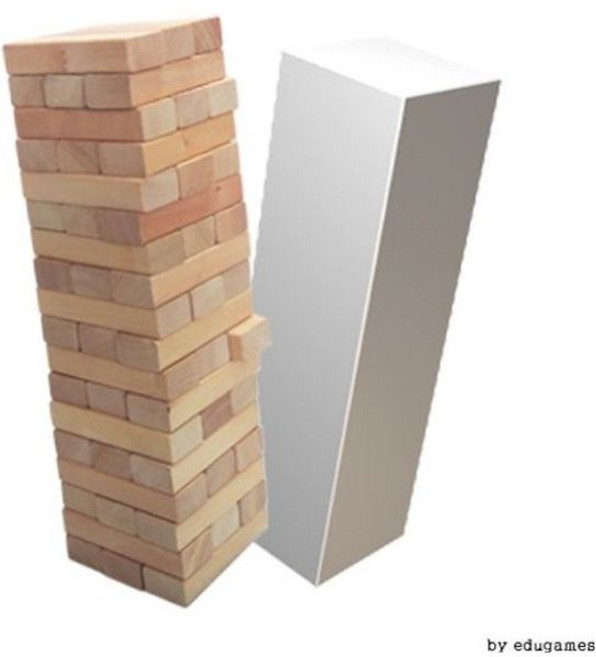 원목 무지 젠가 보드게임 블럭 블록쌓기 54P 단체 집들이 가족 게임, 단품, 1개