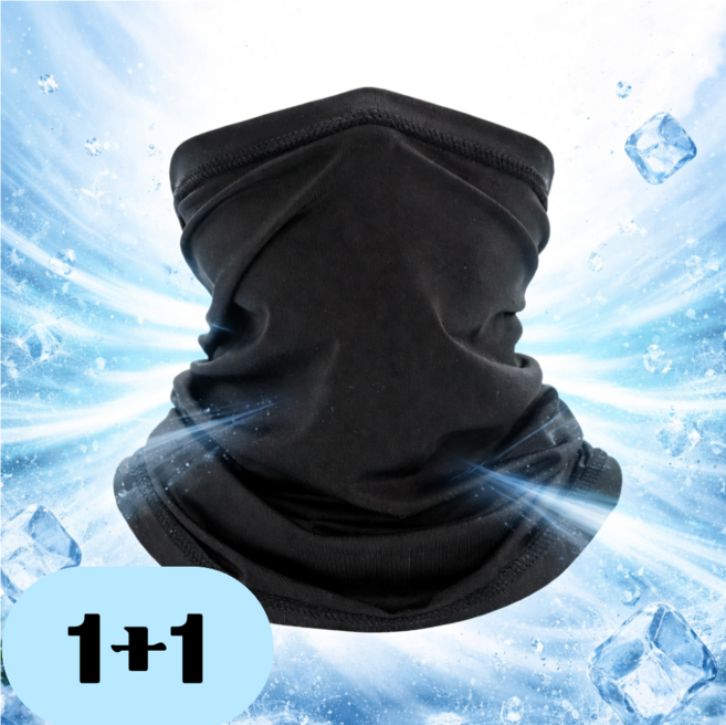 에이비 쿨 목토시 자외선차단 햇빛가리개 마스크 1+1, 2개, 블랙