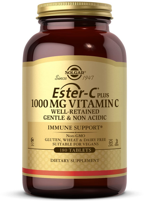 솔가 에스터 C 플러스 비타민 C Solgar Ester-C Plus 1000 mg Vitamin C (Ascorbate Complex) 180 정, 180정, 1개