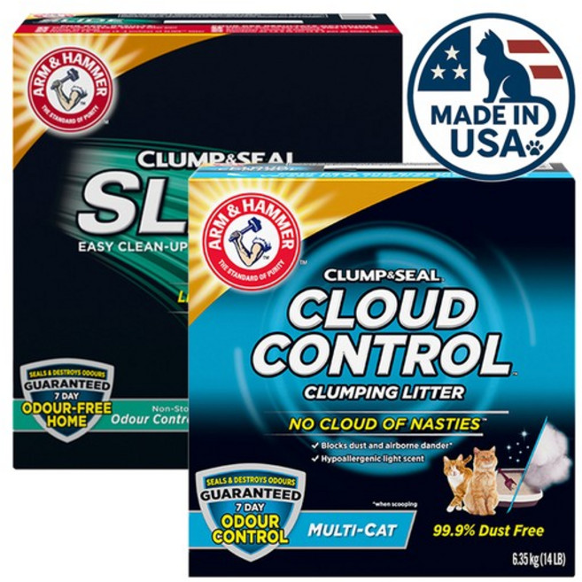 암앤해머 클럼프앤씰 먼지없는 고양이모래 6.35kg 골라담기 벤토나이트, 01.클라우드컨트롤 6.35kg, 1