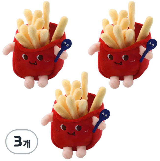 코코프랜 패스트 푸드 인형 키링 가방고리 패션키링 책가방키홀더, 1개, 감자튀김, 12cm