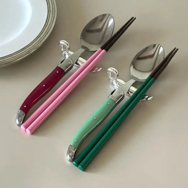 장네론 라귀올 트위그뉴욕 커트러리 수저세트 신혼 집들이선물 답례품, 아이보리, 1개