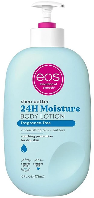 EOS 바디로션 473ml 1팩 무향 eos Shea Better Body Lotion- Fragrance Free 24-Hour Hydration Skin Care - 쿠팡