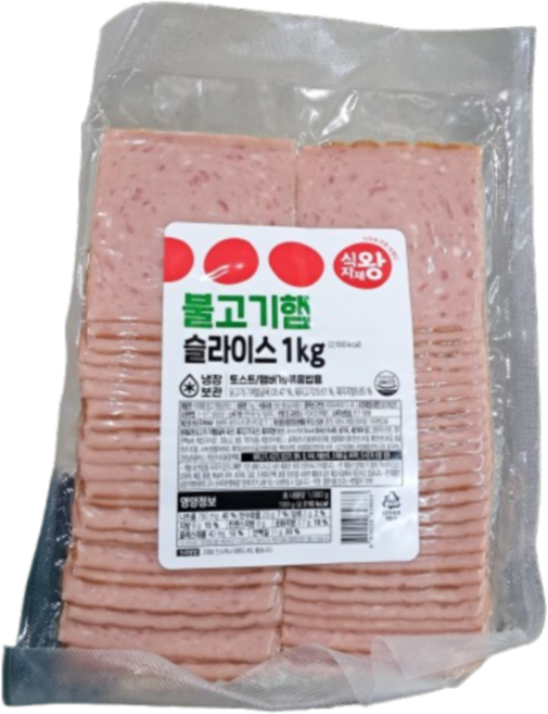바이오푸드몰_식자재왕 불고기햄 슬라이스, 4개, 1kg