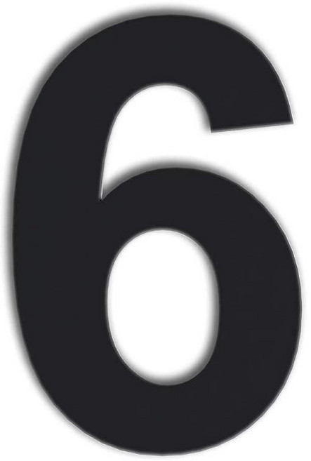 QT Home Decor Modern House Number - 초대형 30.5cm(12인치) 블랙 스테인리스 스틸 (숫자 8 8) 플로팅 외관 쉬운 설치 및 솔리드 304, 번호 - 6/9