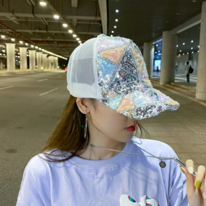 스팽글 골프볼캡 야구모자 스팽글썬캡 커플모자 연예인볼캡