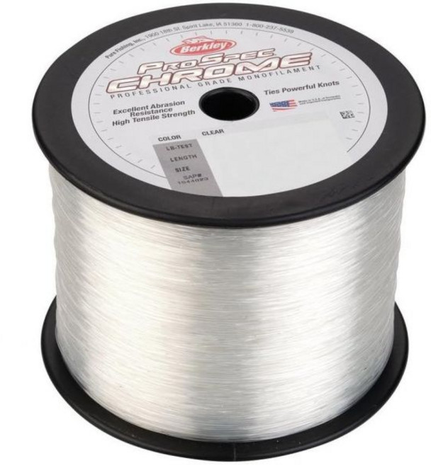 Berkley ProSpec® 크롬 투명 13.6kg(30파운드) | 13.6kg 4572m 모노필라멘트 낚싯줄 바닷물 환경에 적합, 80lb | 36.2kg, Hi-Vis Yellow, 1개