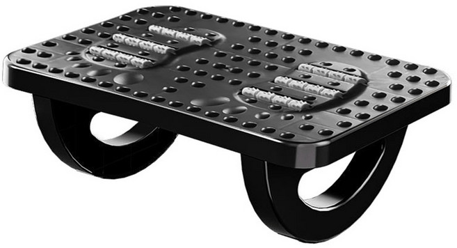 極美家居 滾輪按摩腳踏板, 【黑色】搖擺款-滾輪按摩, 黑色