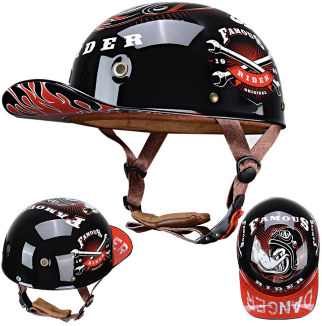 SVEC 바이크 야구 헬멧 오토바이 킥보드 스냅백 경량 할리, 페이머스