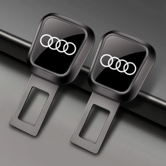 아우디 Q3 Q5 Q7 Q8 S라인 TT A1 A3 8P A4 A5 A6 A7 A8용 카시트 벨트 클립 연장기 안전벨트 잠금 버클 플, 01 Gun-Black-2PC