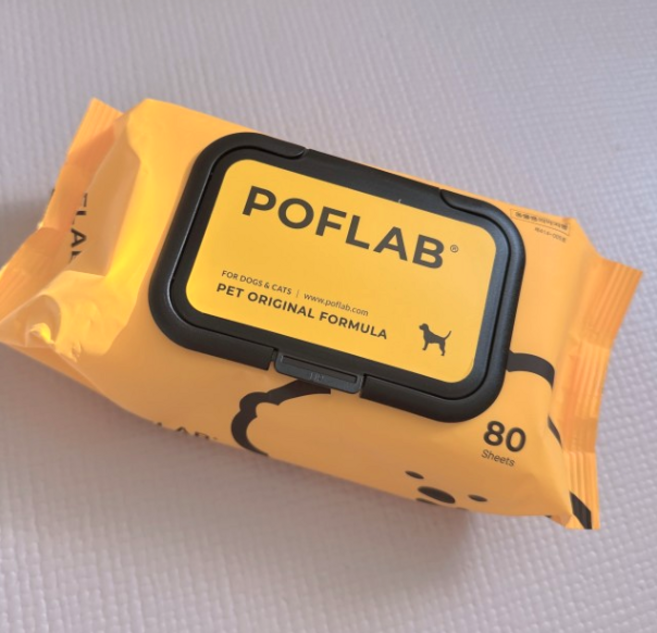 포프랩 강아지 물티슈 고양이 반려동물 펫티슈 발티슈, 80개입, 6개