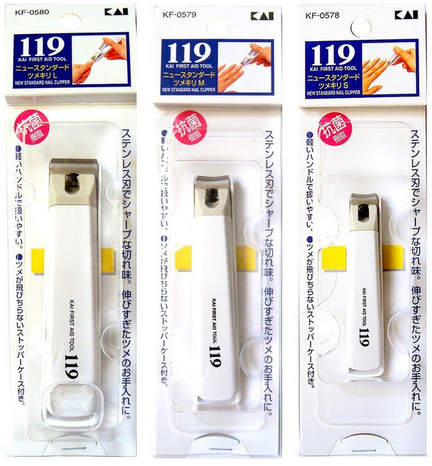 카이 119 일본 손톱깎이 일자 발톱깎이 손톱깍기, 소형 ( 손톱깍기 ), 1개, 소자