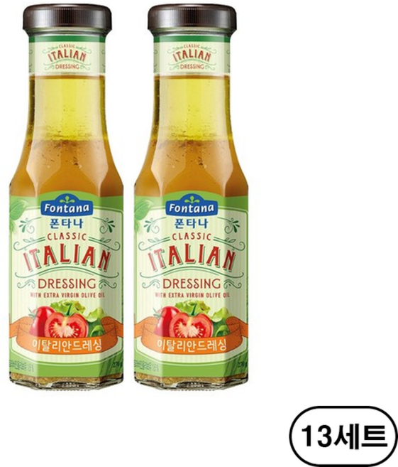 폰타나 클래식 이탈리안 드레싱 엑스트라버진 올리브유 2개입, 270g, 26개