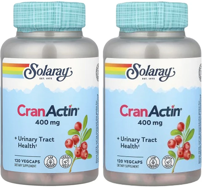 솔라레이 CranActin 요로 건강 400mg 120베지캡슐, 2개, 120정 - 쿠팡