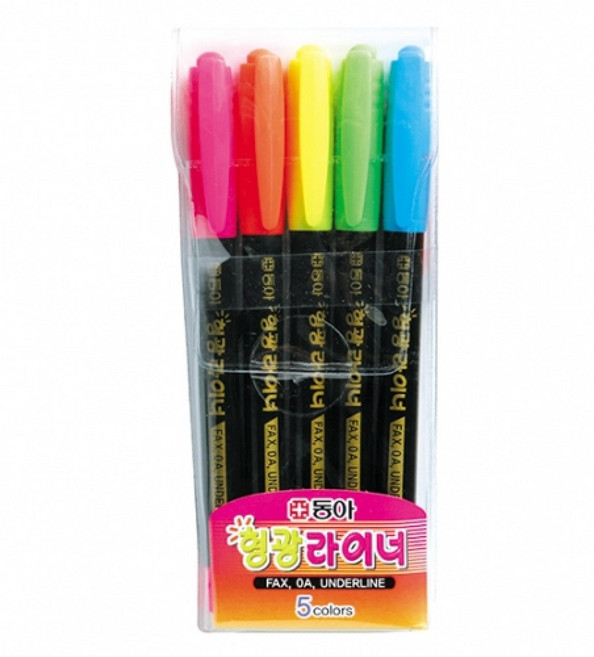 동아 형광펜 형광라이너5색, 5색