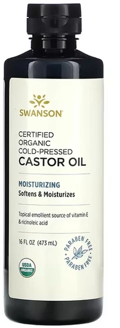 스완슨 유기농 인증 냉압착 캐스터오일 473ml(16fl oz), 1개, 473ml - 쿠팡