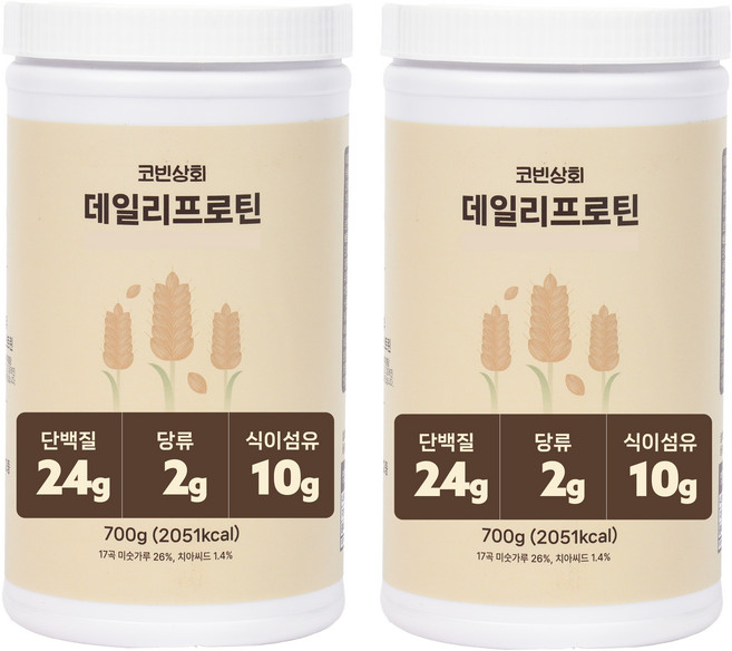 혈당케어 단백질 쉐이크 데일리 프로틴, 700g, 2개, 17곡 미숫가루