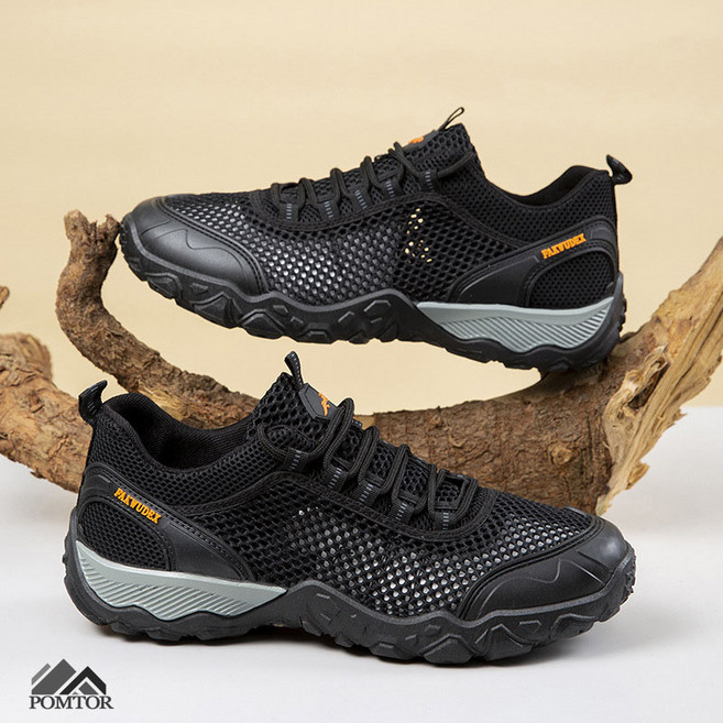 POMTOR 메쉬 남자 런닝화 남성 패션 스니커즈 아웃도어 운동화