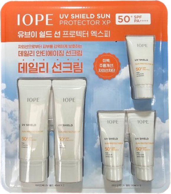 아이오페 유브이 쉴드 선 프로텍터 선크림 SPF50+ PA++++, 140ml, 1개