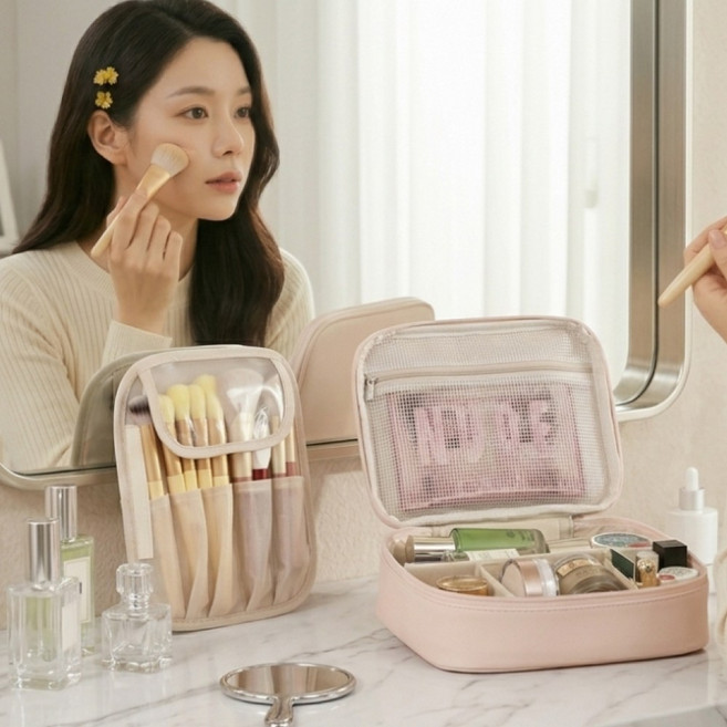 마켓리브 오픈형 화장품 메이크업 파우치