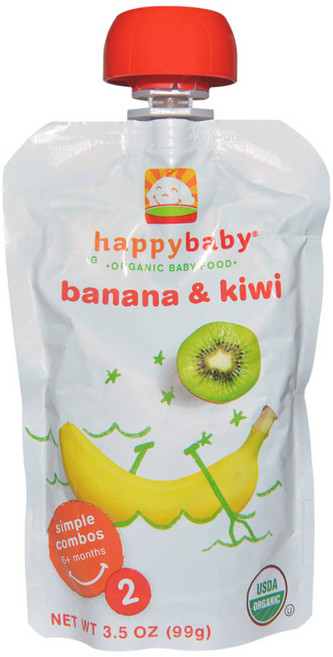Happy Baby 심플 콤보 어린이 스무디 113g, 바나나 & 키위(Banana & Kiwi), 1개, 99g