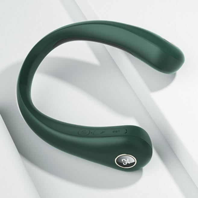 치프몰 휴대용 USB 충전식 넥워머 목난로 핫팩, 녹색