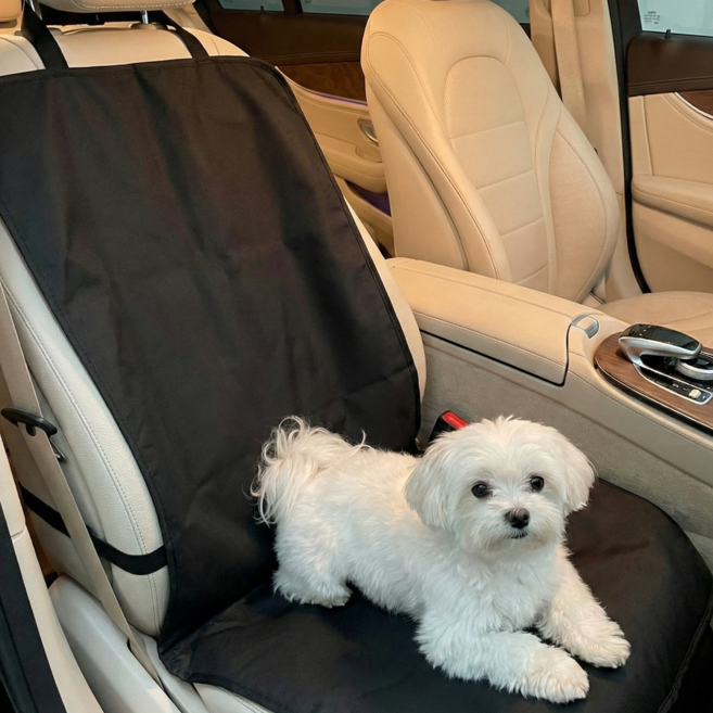 웨이백홈 접이식 방수 강아지 시트, 1개, 블랙