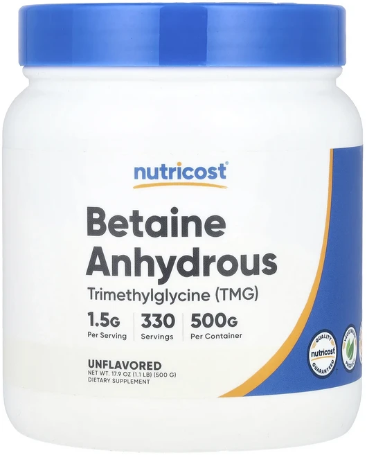 지금 곧 품절됩니다 Nutricost 베타인 무수 무맛 500g(17.9oz) 서둘러주시면 감사하겠습니다, Nutricost 베타인 무수 무맛 500g179oz, 500g, 1개 - 쿠팡