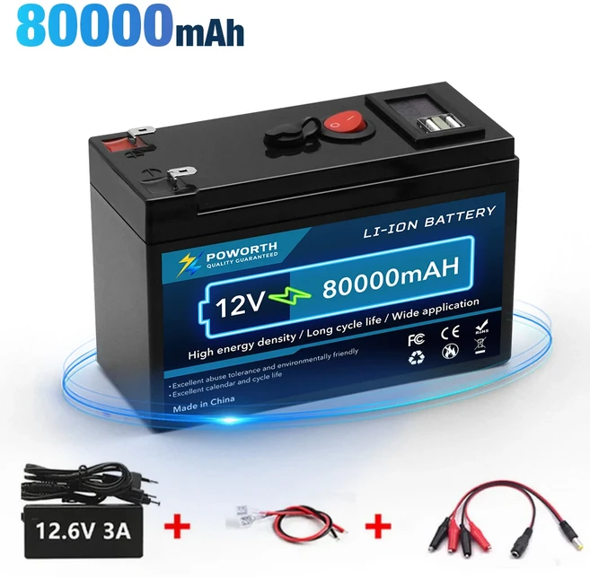 고품질 12V 150AH 리튬 배터리 (내장 BMS 포함) 가정용 저장장치 RV 오프그리드 시스템 태양광 발전 시스, 10 12V 80000mAh Set