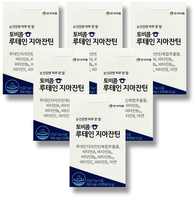 토비콤 루테인 지아잔틴, 30정, 6개