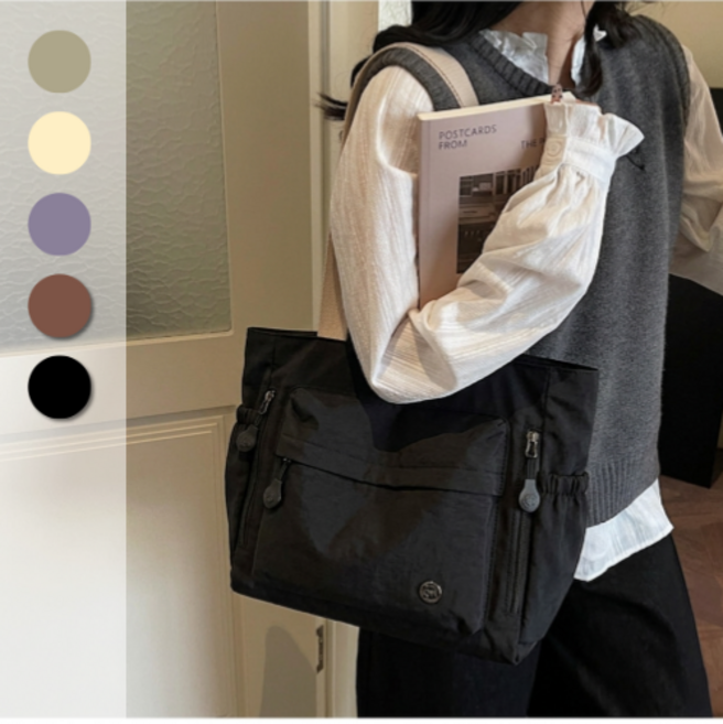 어도어모먼트 초경량 방수 나일론 숄더백