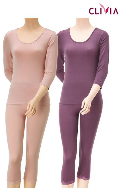 크리비아 라이오셀섬유 베이직 7부내의 상하 cwi4704S