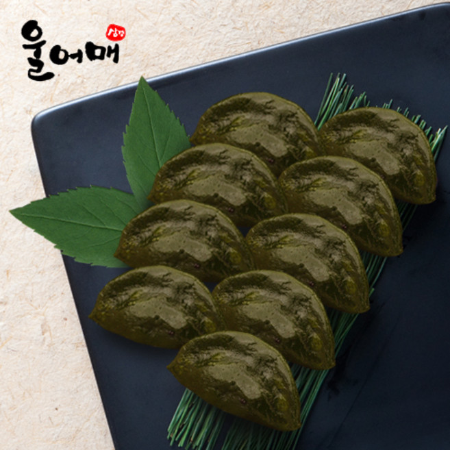 간편 간식 상온 수제떡 모싯잎 모시잎 모시송편 추석떡 송편 개당 50g 총 100개 (25개 4팩)
