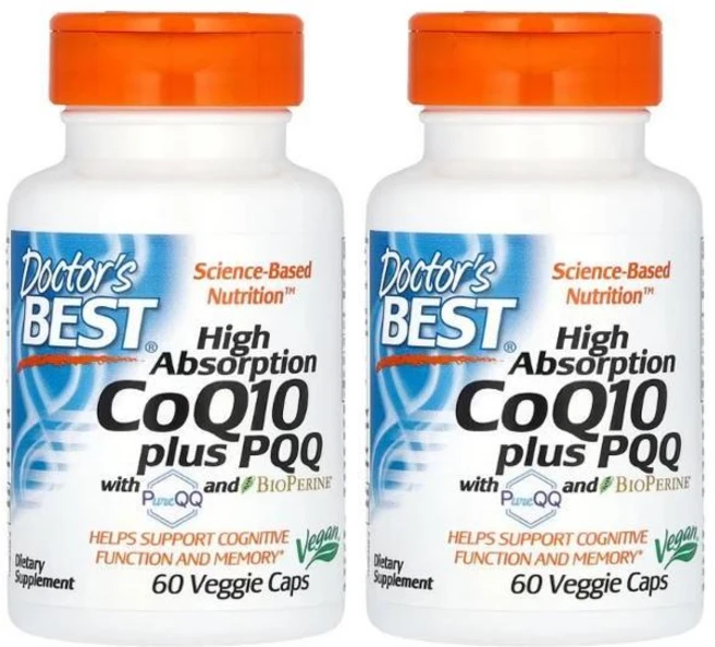 (1+1) 닥터스베스트 코엔자임 CoQ10 100mg PQQ 20mg 코큐텐 베지 캡슐 60정 (2병), 2개 - 쿠팡
