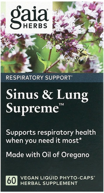 Gaia Herbs Sinus & Lung Supreme 베지 액상 Phyto-Caps 60정, GaiaHerbsSinusLungSupreme베지액상P, 1개 - 쿠팡