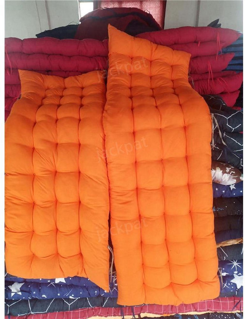 3단접이식의자 패드쿠션 매트 교체형 접이식의자 매트리스 무중력의자, 32. 옐로우오렌지-국제플랫폼, 1개