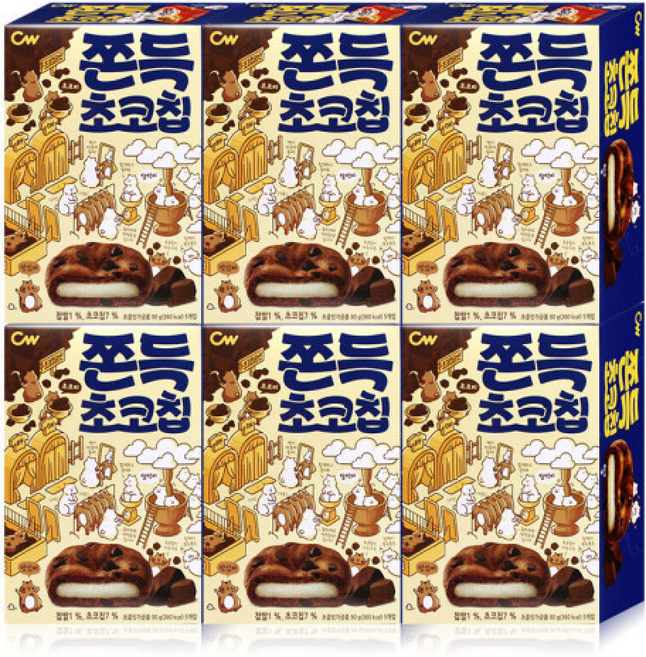 CW 청우 쫀득 초코칩 / 초코쿠키 간식, 1개, 90g