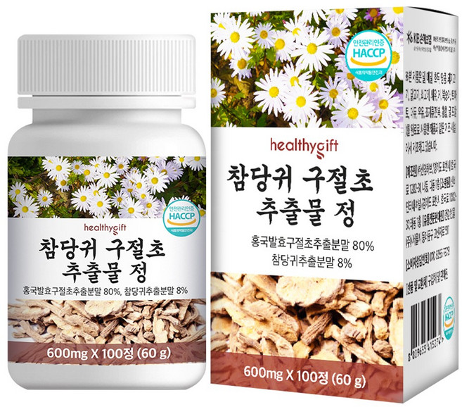 참당귀 구절초 추출물 정 데커신 국산 식약처 HACCP 인증, 1개