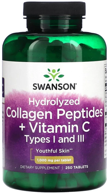 Swanson 가수분해 콜라겐 펩타이드 + 비타민C 1000mg 250정, Swanson가수분해콜라겐펩타이드비타민C1000mg25, 1개 - 쿠팡