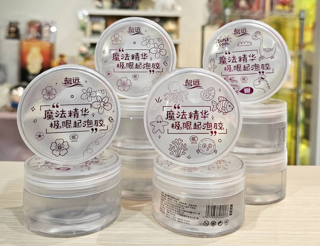 魔法精華極限起泡膠 史萊姆玩具, 透明, 100g, 1個