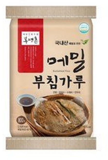 봉평촌 국내산 메밀 부침가루, 800g, 5개