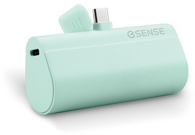 GSENSE 5000mAh 迷你行動電源 Type-C 95g 自帶支架, 薄荷綠, TypeC接口/37-ATC500
