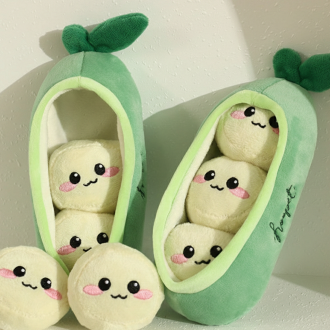 강아지 노즈워크 장난감 완두콩 삑삑이 분리형 딩동댕독, 1개