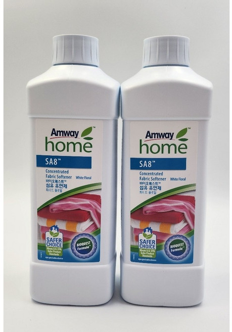 암웨이 SA8 바이오퀘스트 섬유유연제 화이트 플로럴 1L 2개