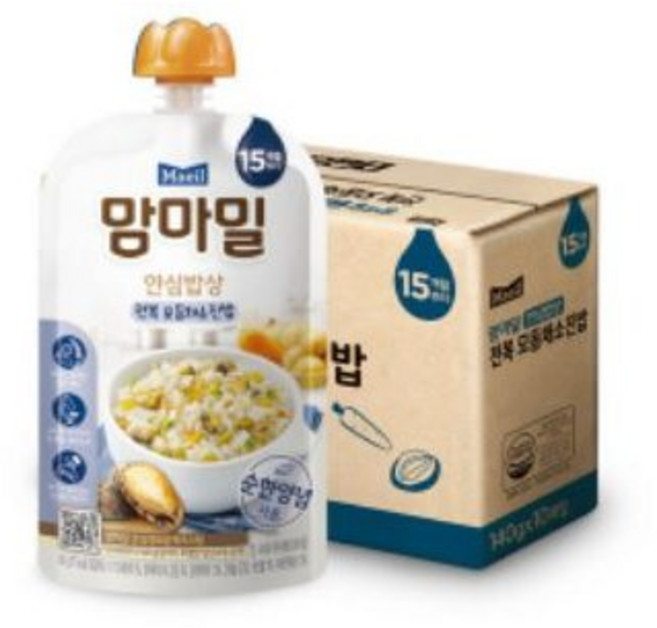 맘마밀 안심밥상 레토르트이유식 140g, 전복 모듬채소진밥, 75개