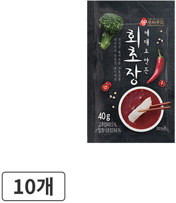 주비푸드 제대로 만든 회초장, 10개, 40g