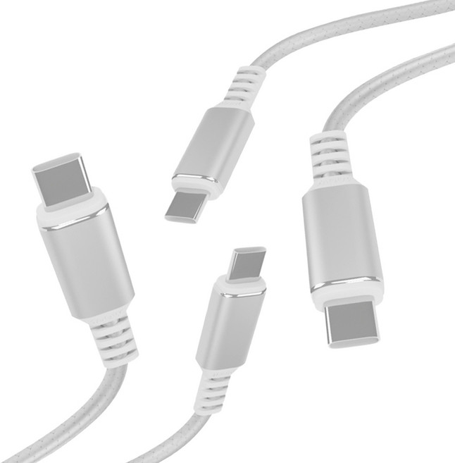 루츠 100W 5A E-Marker 칩 C to C PD초고속 충전2.0호환 케이블 1.5M 2개