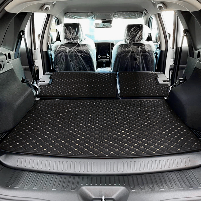 더 뉴 QM6 호환 트렁크매트 차박매트 프리미엄 퀼팅 고급형, 브라운, 더뉴QM6(19년6월~22년6월/가솔린/디젤)